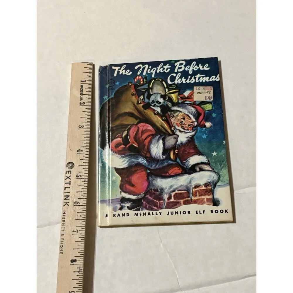 Vintage Night Before Christmas Rand McNally Junior Elf Book Elizabeth Webbe
